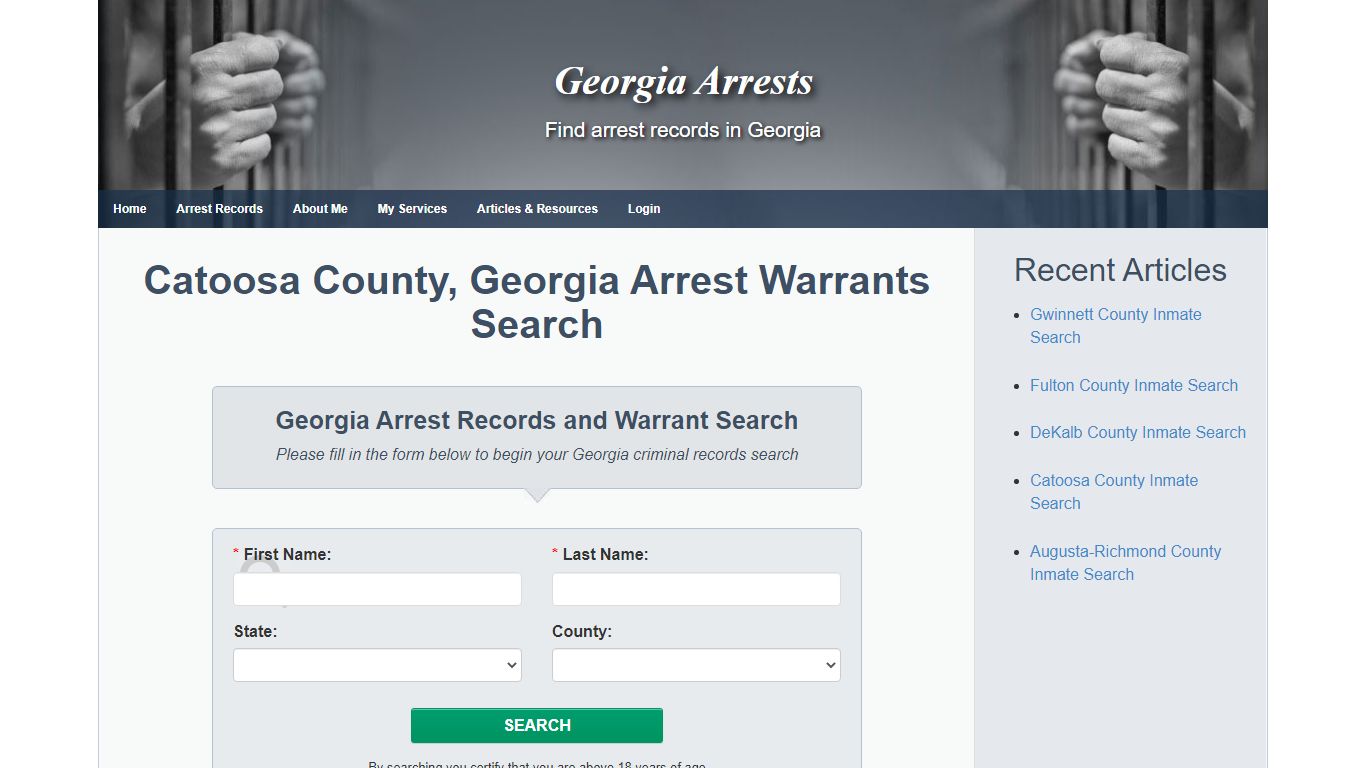 Catoosa County, Georgia Arrest Warrants Search